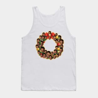 Will Smith Fresh Prince Multiface Christmas Wreath Tank Top